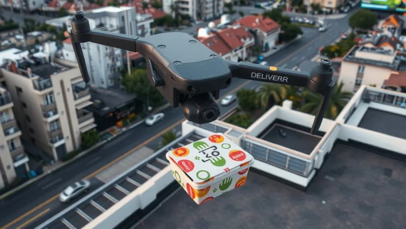 Foodora drönare levererar mat från luften